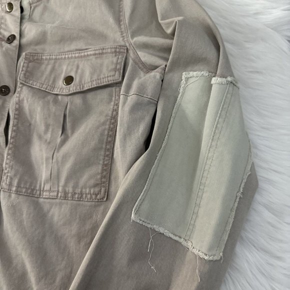 Free People womens button up light weight jacket size M cotton - Picture 3 of 14